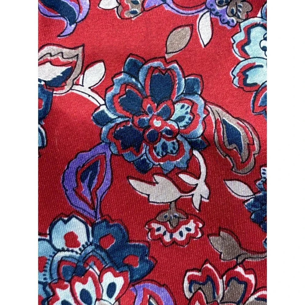 Ketch Tie Mens One Size Red Floral‎ Classic Pointed Necktie Pattern Formal